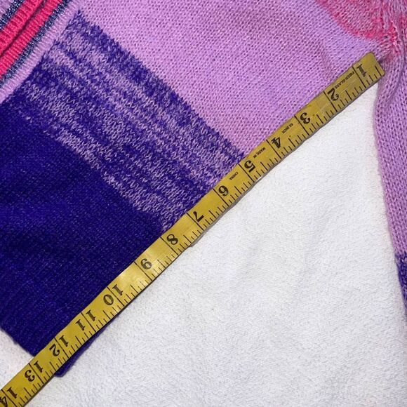 Lilly Pulitzer Purple/Pink Striped Scoop Neck Wool Blend Cardigan NWT-XS - Picture 7 of 13